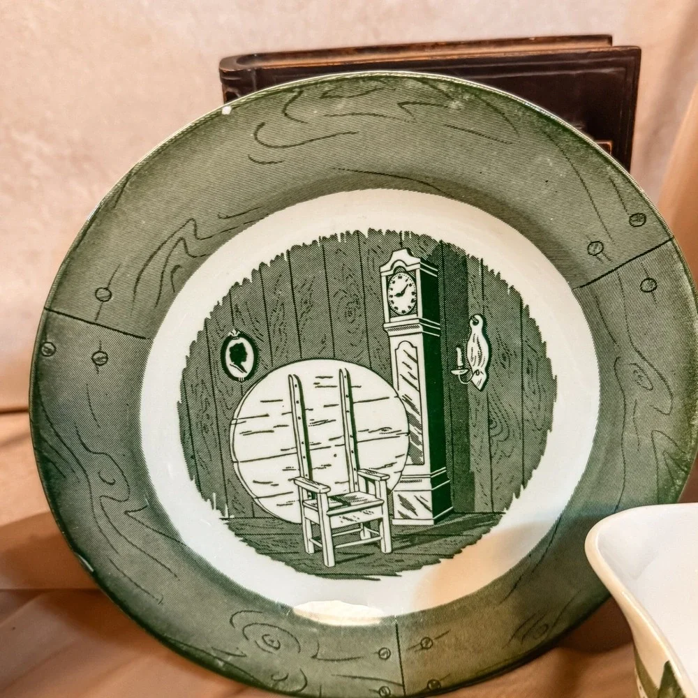 Royal China in‎ Colonial Homestead Green Set